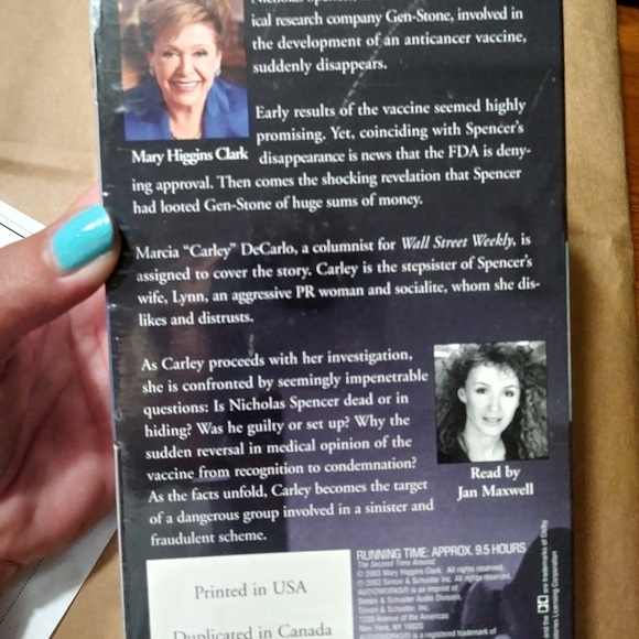 NWT Mary Higgins Clark The Second Time Around Audio Book Cassettes - Picture 3 of 3